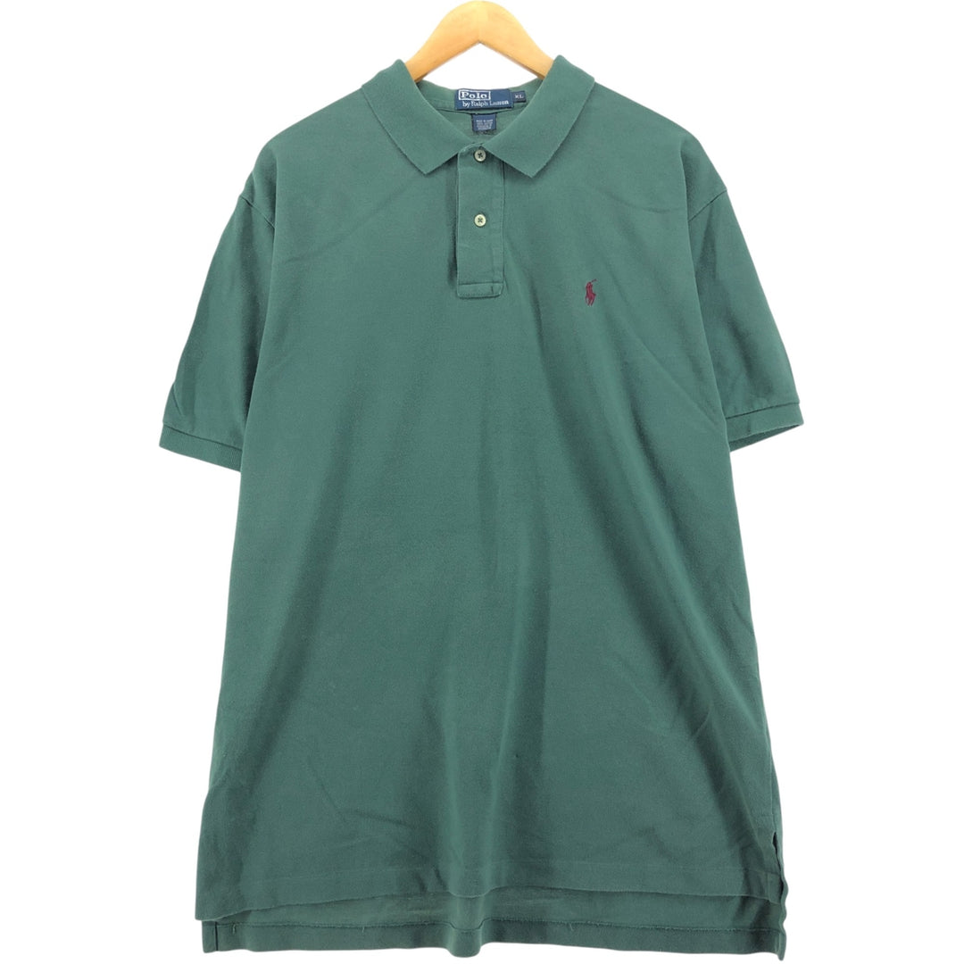 Ralph Lauren POLO by Ralph Lauren short sleeve polo shirt, men's XL size cotton green type Vintage Second Hand
