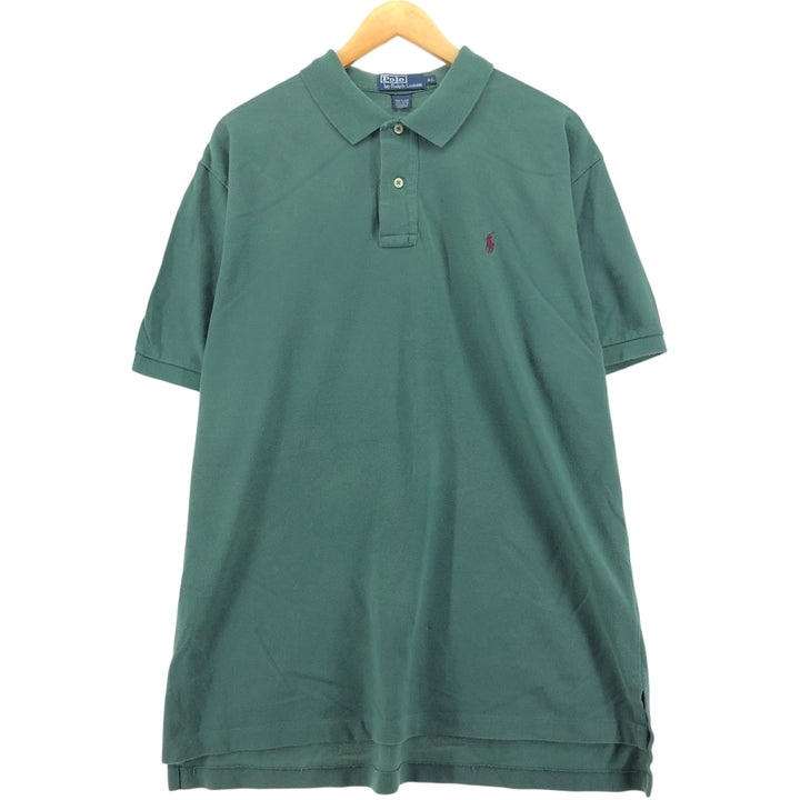 Ralph Lauren POLO by Ralph Lauren short sleeve polo shirt, men's XL size cotton green type Vintage Second Hand