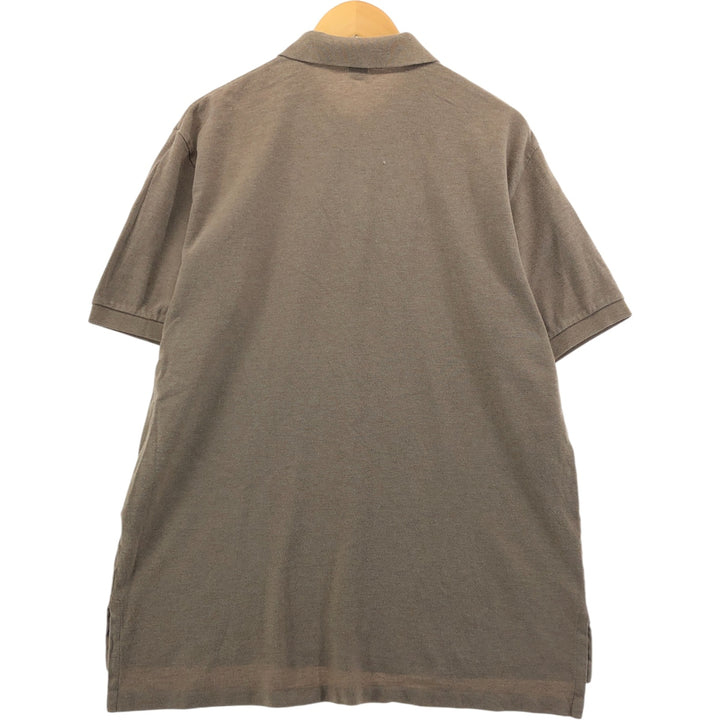 Ralph Lauren POLO by Ralph Lauren short sleeve polo shirt, men's XL size cotton Khaki type beige Vintage Second Hand