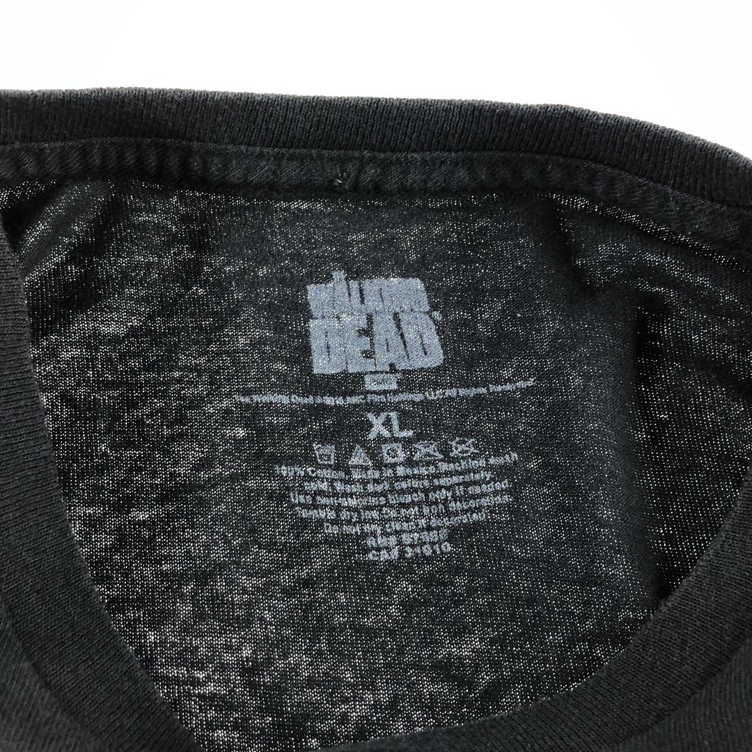 THE WALKING DEAD The Walking Dead Movie T-shirt Men's XL size cotton black type Vintage Second Hand