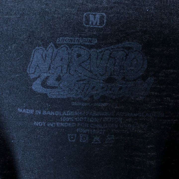 NARUTO SHIPPUDEN Naruto Shippuden Anime Character Print T-Shirt Men's M Size cotton black type Vintage Second Hand