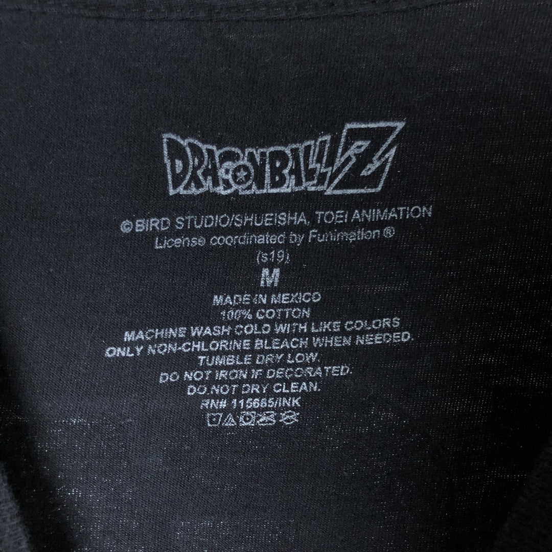DORAGONBALL Z Dragon Ball Z Anime Character Print T-shirt Men's M size cotton black type Vintage Second Hand