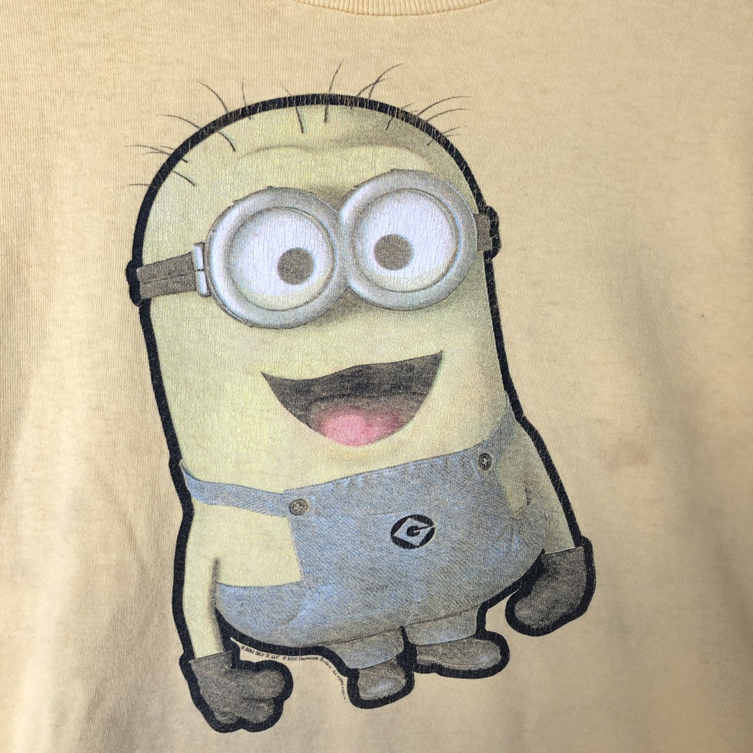 Delta Minions Character Print T-Shirt, Men's XL cotton yellow type Vintage Second Hand