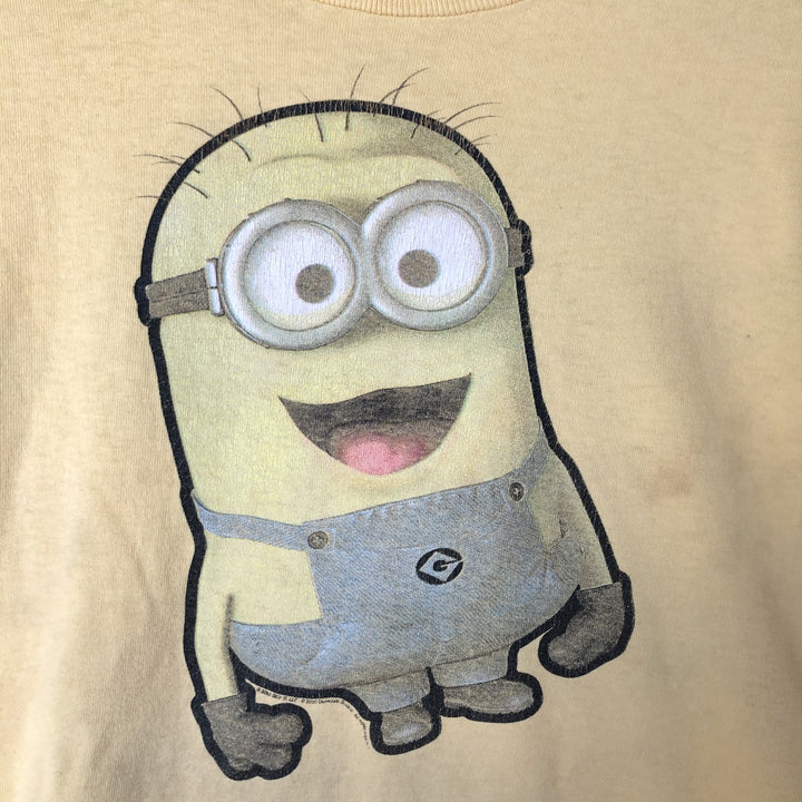 Delta Minions Character Print T-Shirt, Men's XL cotton yellow type Vintage Second Hand