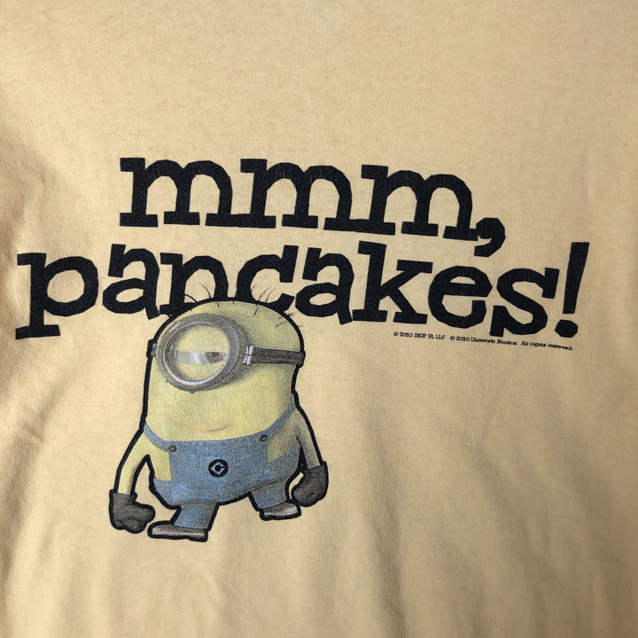 Delta Minions Character Print T-Shirt, Men's XL cotton yellow type Vintage Second Hand