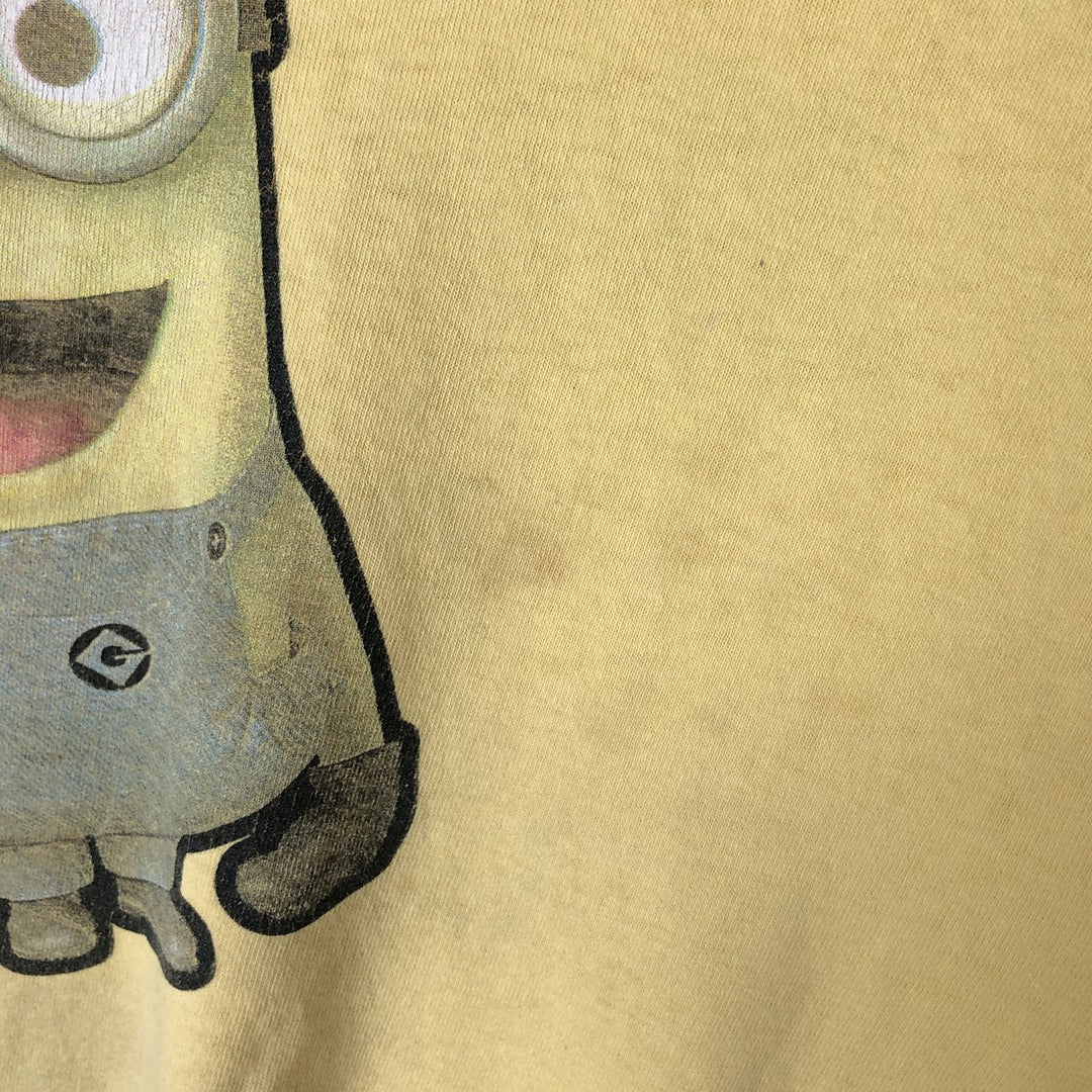 Delta Minions Character Print T-Shirt, Men's XL cotton yellow type Vintage Second Hand