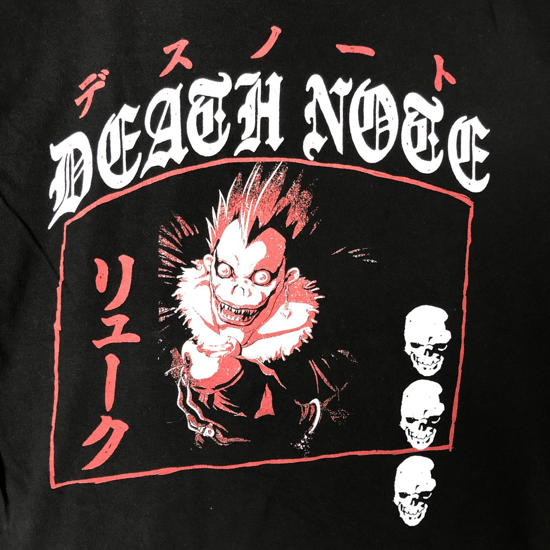 DEATH NOTE Anime Character Print T-Shirt Men's Size L cotton black type Vintage Second Hand