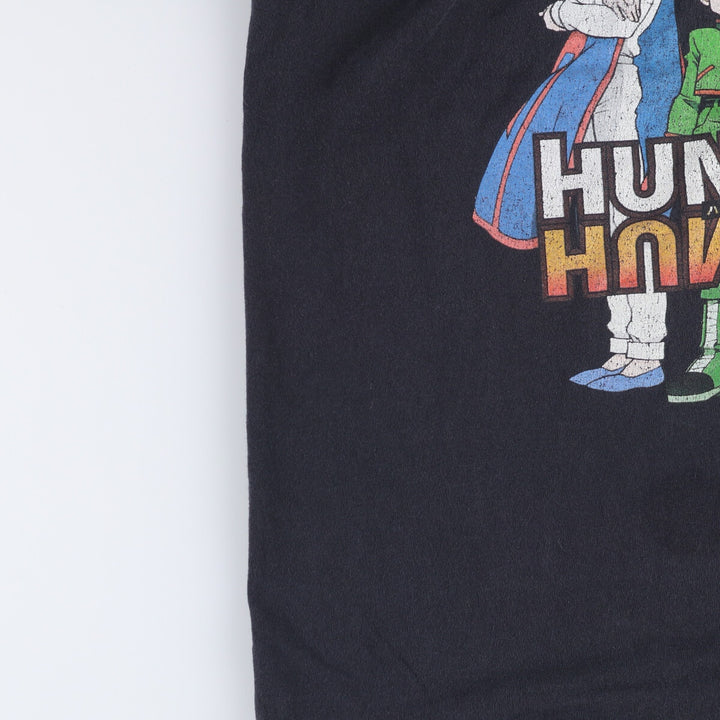 HUNTER HUNTER Hunter x Hunter Anime Character Print T-shirt Men's L size cotton black type Vintage Second Hand