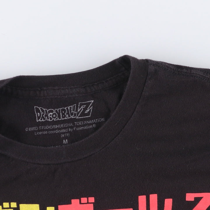 DRAGONBALLZ Dragon Ball Z Son Goku Anime Character Print T-Shirt Men's M size cotton black type Vintage Second Hand