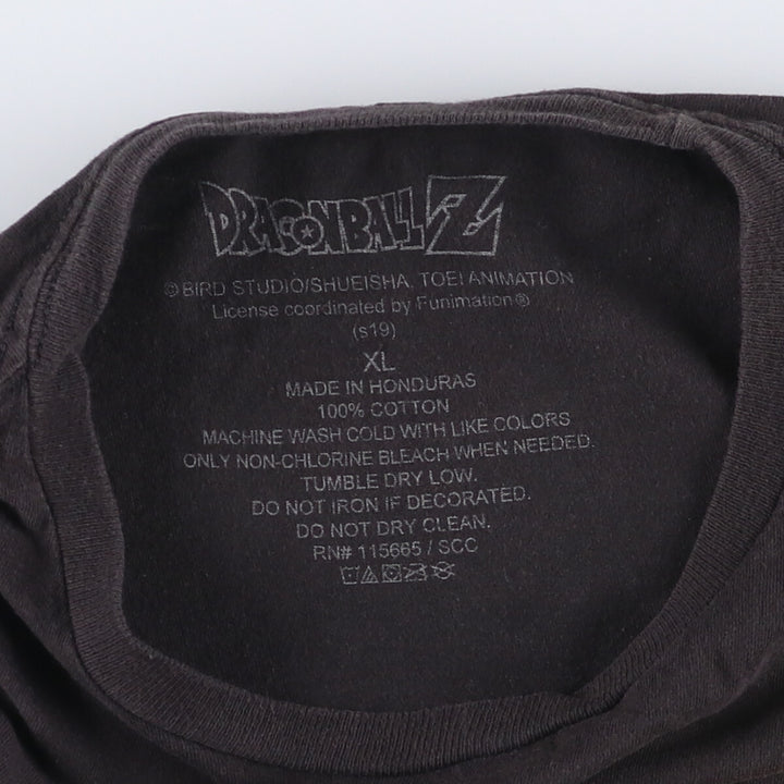 DRAGONBALLZ Dragon Ball Z Son Goku Anime Character Print T-Shirt Men's XL cotton black type Vintage Second Hand