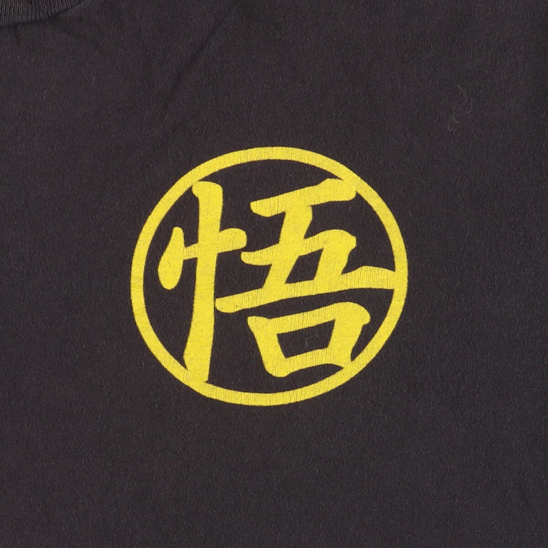 DRAGONBALLZ Dragon Ball Z Son Goku Anime Character Print T-Shirt Men's XL cotton black type Vintage Second Hand