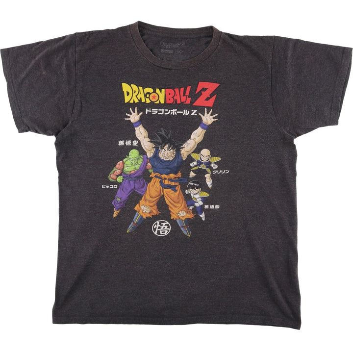 RIPPLE JUNCTION DORAGONBALL Z Dragon Ball Z Anime Character Print T-Shirt Men's M size unclear Charcoal Vintage Second Hand