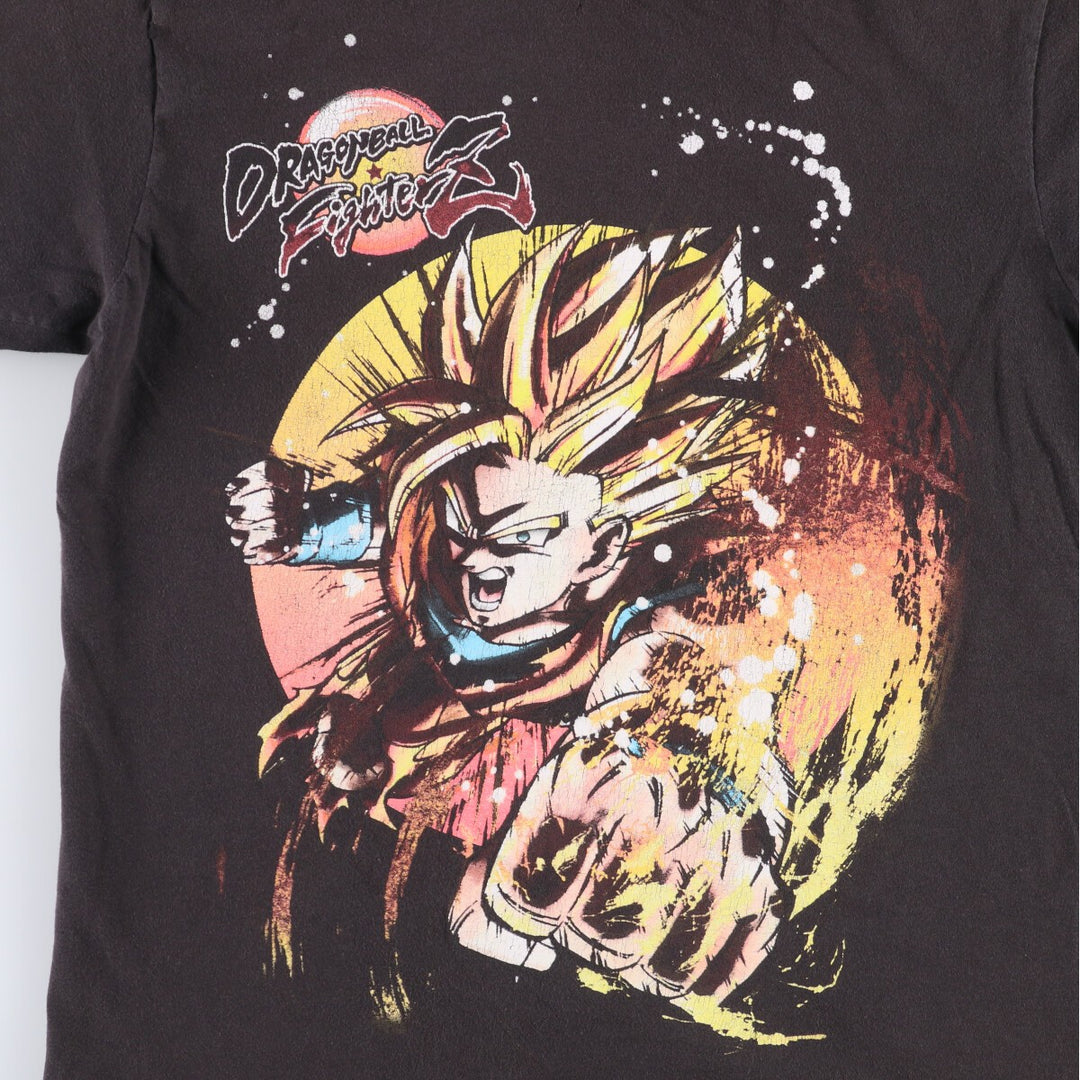 DORAGONBALL FighterZ Dragon Ball Fighterz Son Goku Video Game Character Print T-Shirt Men's M cotton black type Vintage Second Hand
