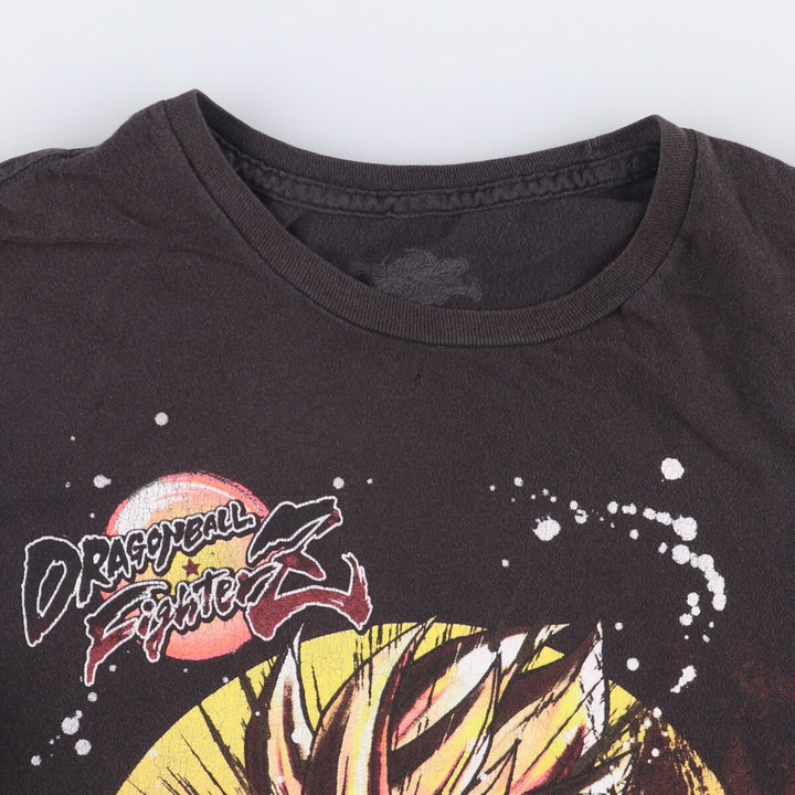 DORAGONBALL FighterZ Dragon Ball Fighterz Son Goku Video Game Character Print T-Shirt Men's M cotton black type Vintage Second Hand