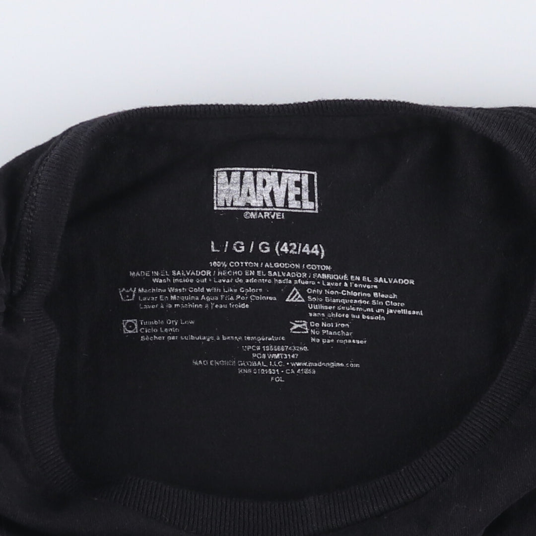 Marvel VENOM Character Print T-Shirt, Men's L size cotton black type Vintage Second Hand
