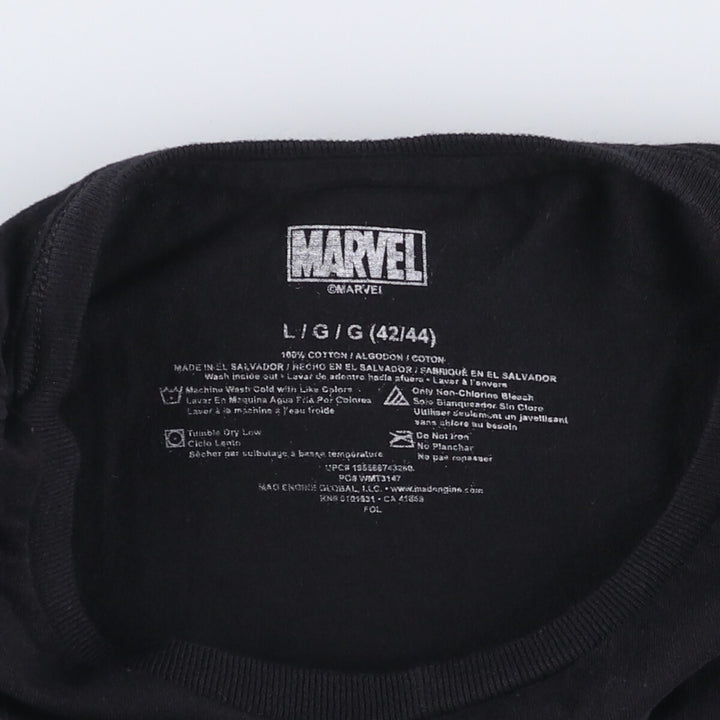 Marvel VENOM Character Print T-Shirt, Men's L size cotton black type Vintage Second Hand