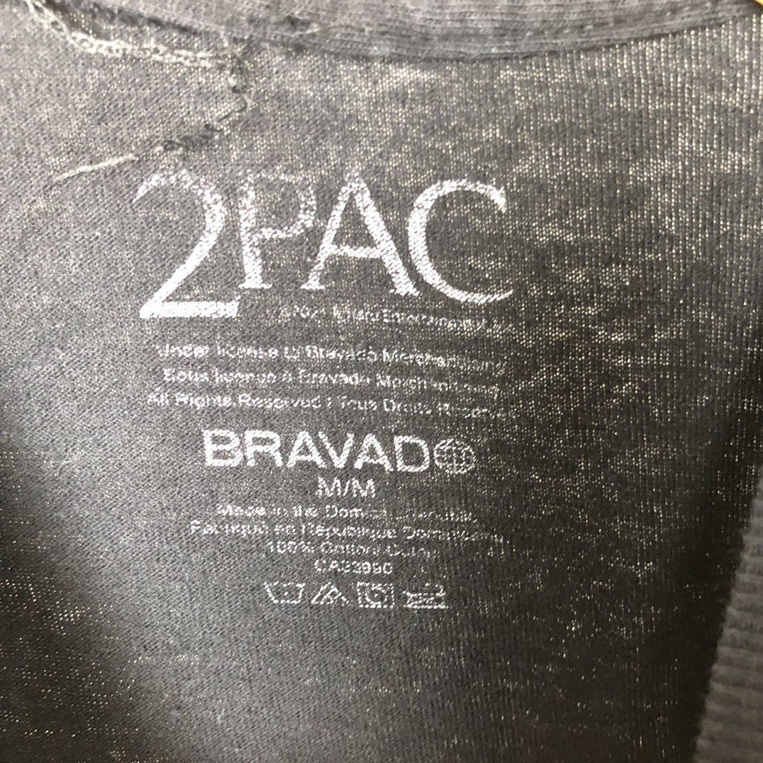 Bravado 2pac Rap T-shirt, Men's M size cotton black type Vintage Second Hand