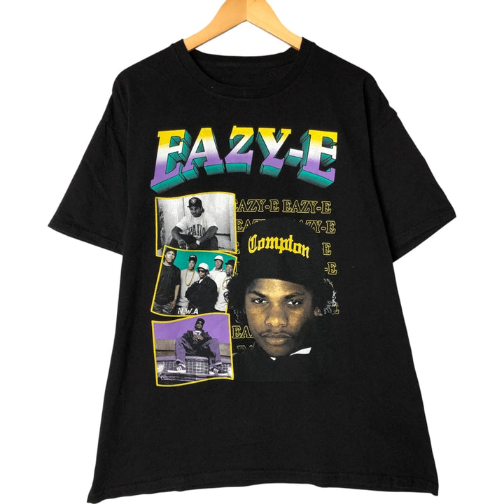 EAZY-E Easy E Rap T-shirt Rap T Men's L size unclear black type Vintage Second Hand