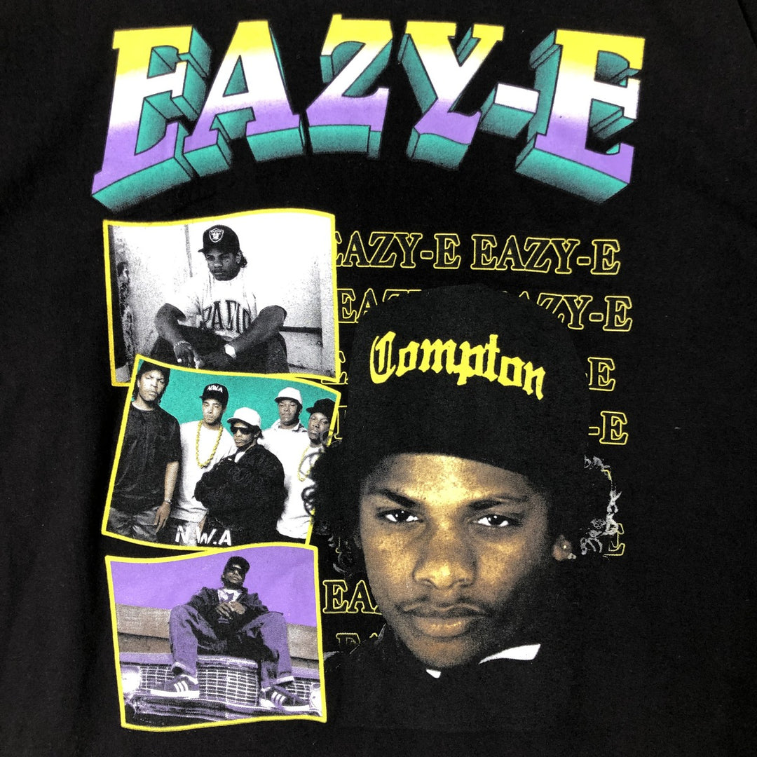 EAZY-E Easy E Rap T-shirt Rap T Men's L size unclear black type Vintage Second Hand