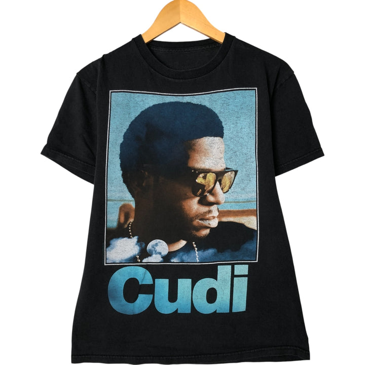 KID CUDI Rap T-shirt, Men's S size unclear black type Vintage Second Hand