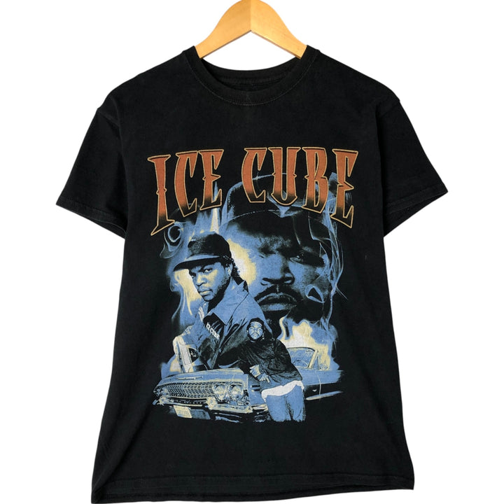 ICE CUBE Rap T-shirt, Men's S size unclear black type Vintage Second Hand