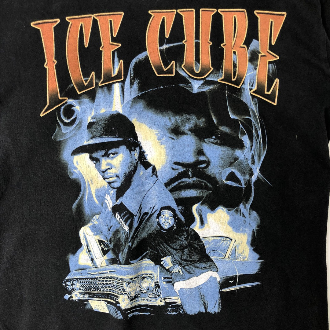 ICE CUBE Rap T-shirt, Men's S size unclear black type Vintage Second Hand