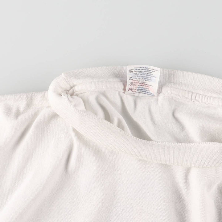 90'S Hanes Heavyweight College T-shirt, Made in USA, Men's XL, Vintage cotton white type Vintage Second Hand