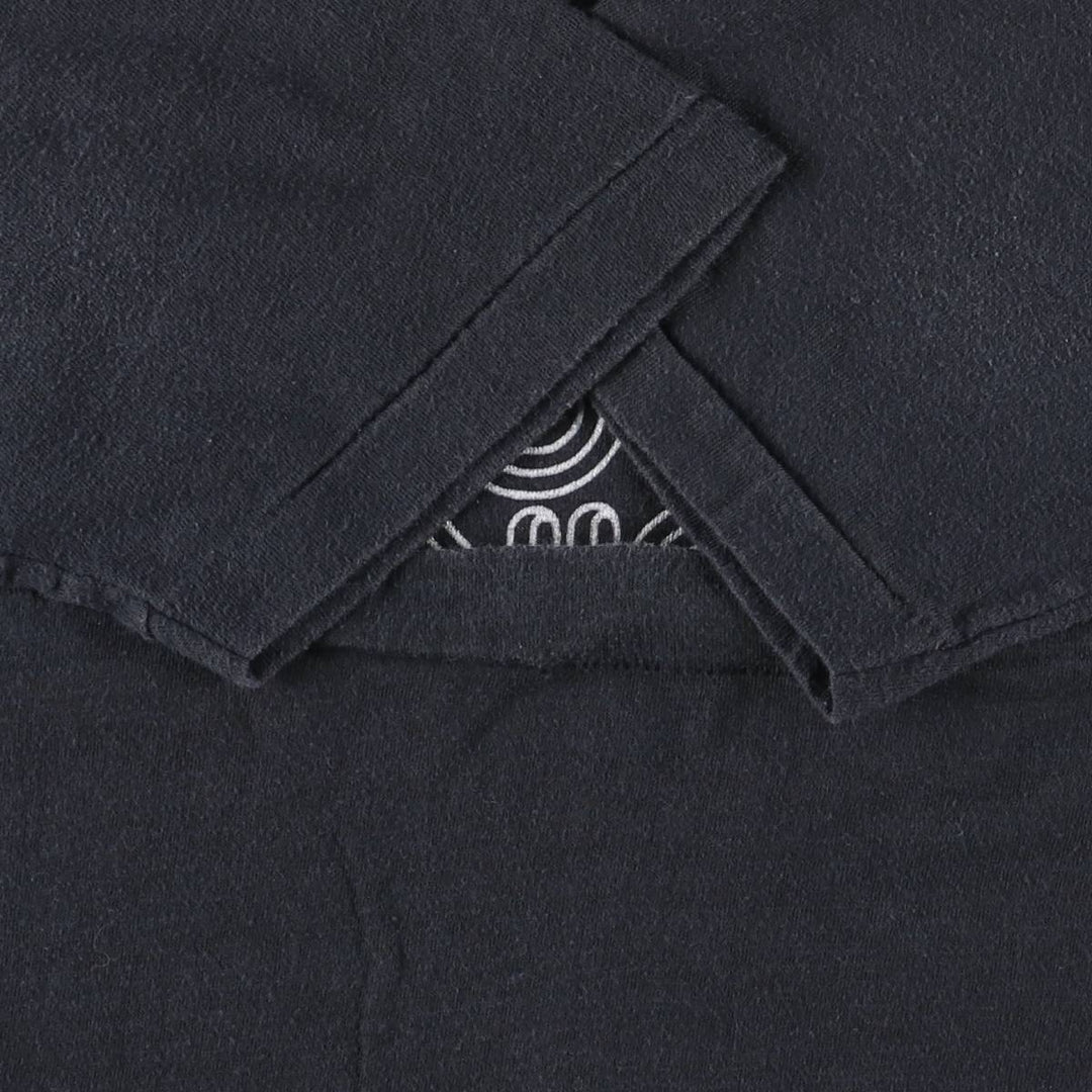 80'S Healthknit College T-shirt, Made in USA, Men's L size, Vintage cotton black type Vintage Second Hand