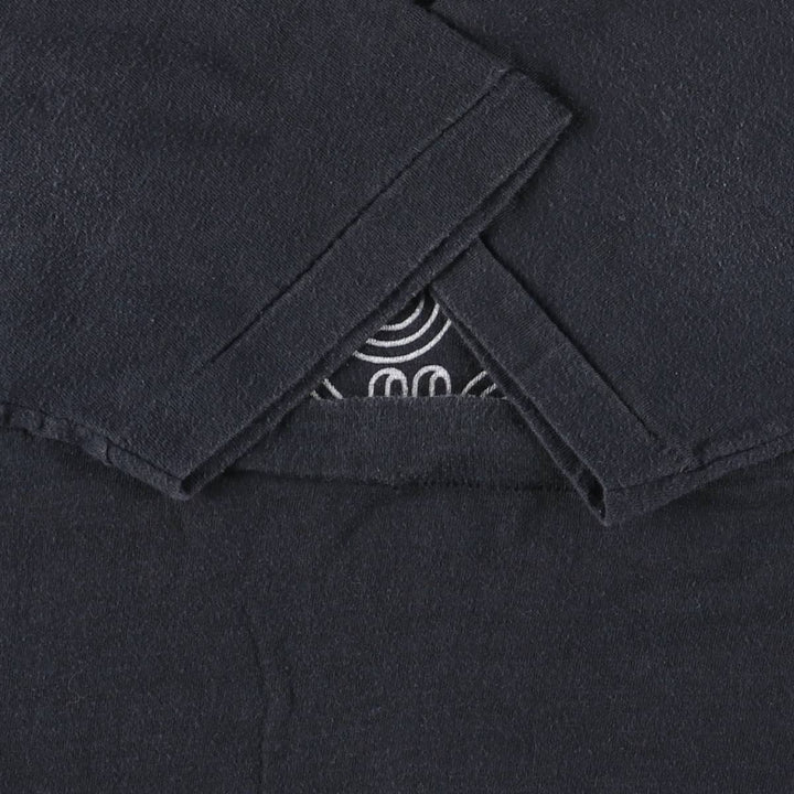 80'S Healthknit College T-shirt, Made in USA, Men's L size, Vintage cotton black type Vintage Second Hand