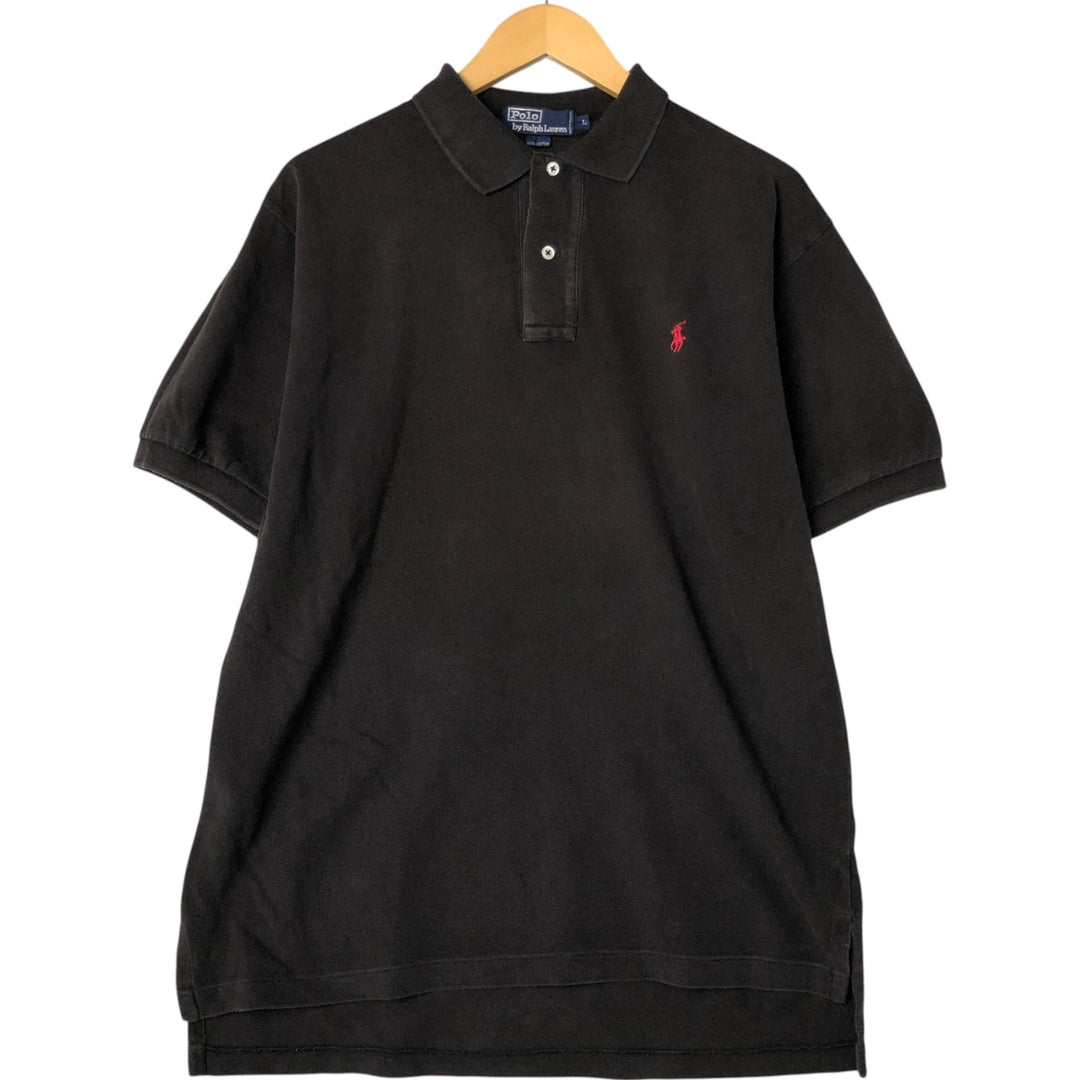 Ralph Lauren POLO by Ralph Lauren short sleeve polo shirt, men's size L cotton brown type Vintage Second Hand