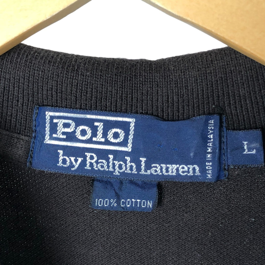 Ralph Lauren POLO by Ralph Lauren short sleeve polo shirt, men's size L cotton brown type Vintage Second Hand