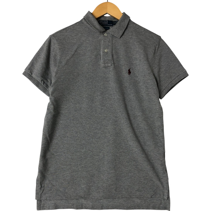 Ralph Lauren POLO by Ralph Lauren CUSTOM FIT short sleeve polo shirt, men's M size cotton gray type Vintage Second Hand