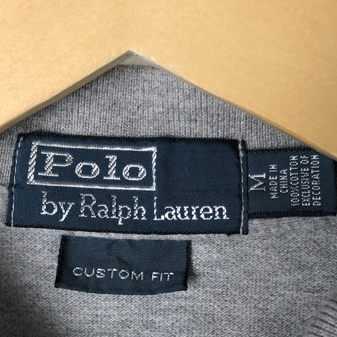 Ralph Lauren POLO by Ralph Lauren CUSTOM FIT short sleeve polo shirt, men's M size cotton gray type Vintage Second Hand