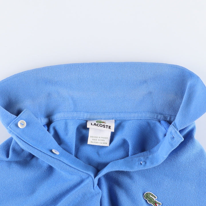 Lacoste LACOSTE Short Sleeve Polo Shirt 2 Men's S Size cotton Blue type light blue Vintage Second Hand