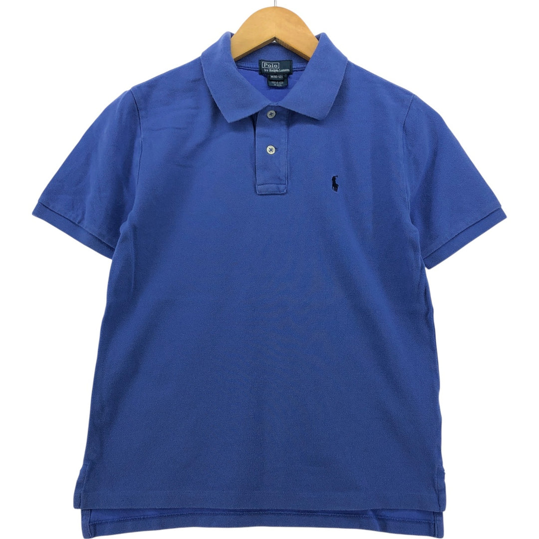 Ralph Lauren POLO by Ralph Lauren short sleeve polo shirt, women's size M cotton blue type Vintage Second Hand