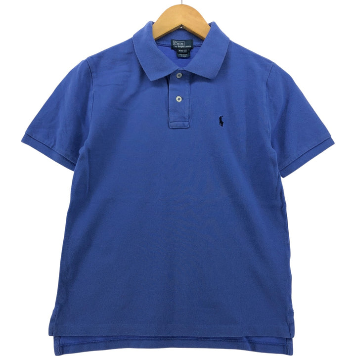 Ralph Lauren POLO by Ralph Lauren short sleeve polo shirt, women's size M cotton blue type Vintage Second Hand