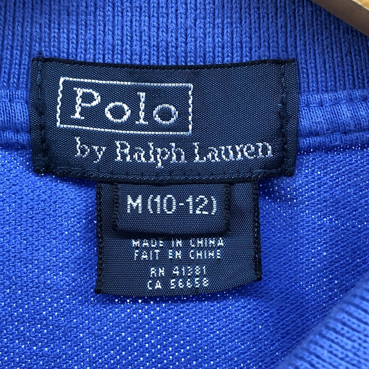Ralph Lauren POLO by Ralph Lauren short sleeve polo shirt, women's size M cotton blue type Vintage Second Hand