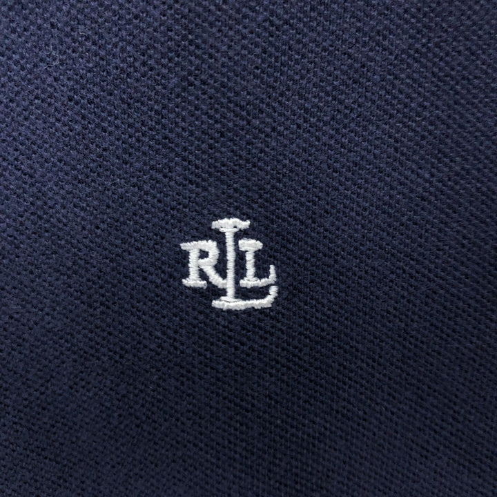 Ralph Lauren LAUREN Lauren short sleeve polo shirt, women's size L cotton navy blue type Vintage Second Hand