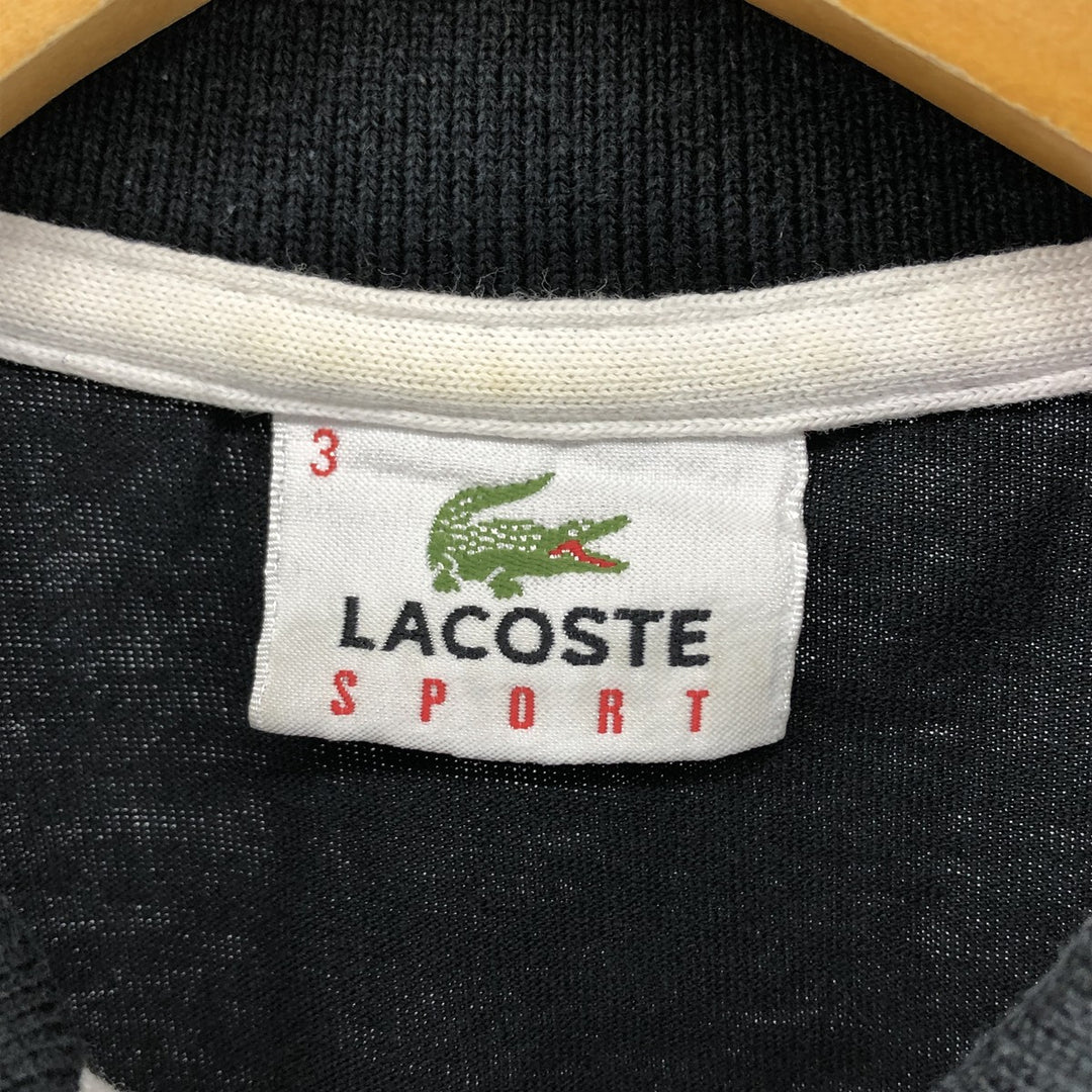 Lacoste LACOSTE SPORT short sleeve polo shirt size 3, women's size S cotton black type Vintage Second Hand