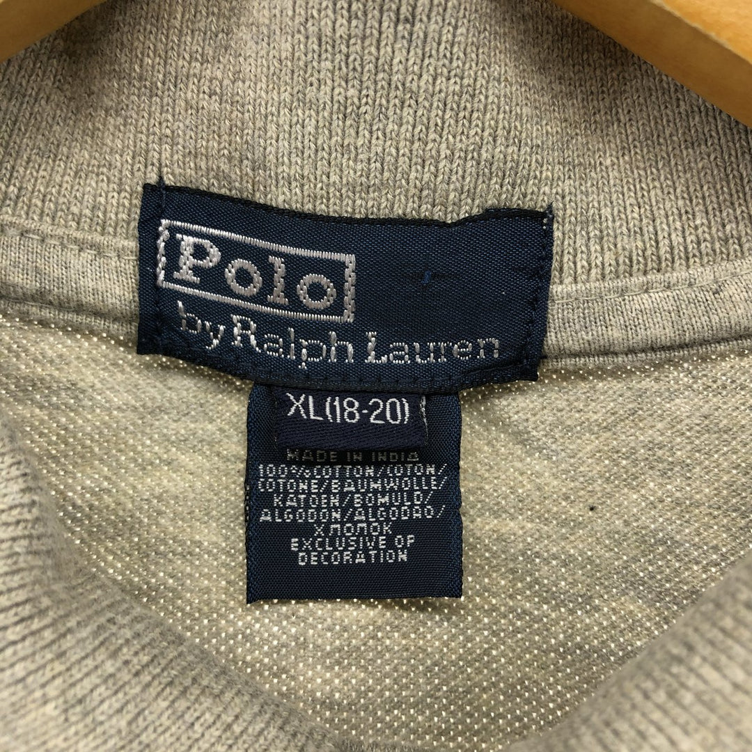 Ralph Lauren POLO by Ralph Lauren short sleeve polo shirt, women's size XL cotton gray type Vintage Second Hand