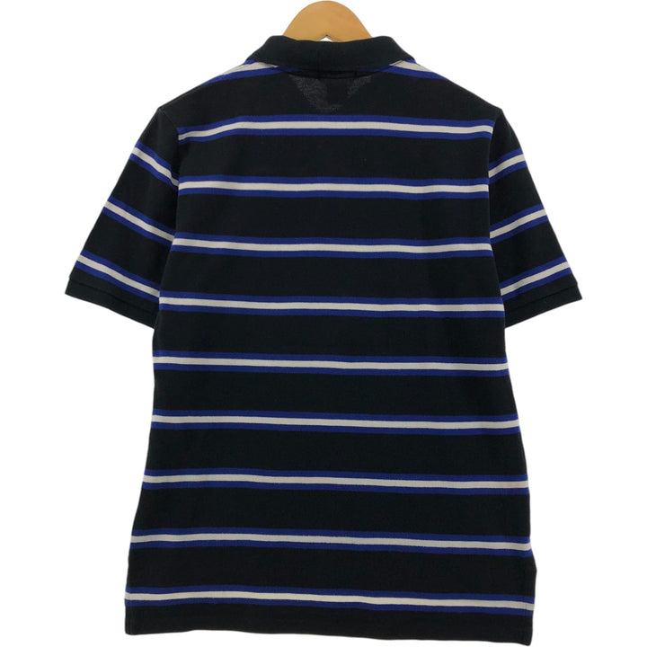 Ralph Lauren POLO by Ralph Lauren short sleeve striped polo shirt for women, size XL cotton black type Vintage Second Hand