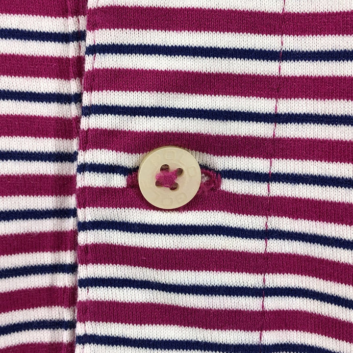 Ralph Lauren POLO GOLF PRO FIT short sleeve striped polo shirt, men's size M Pima Cotton pink type Vintage Second Hand
