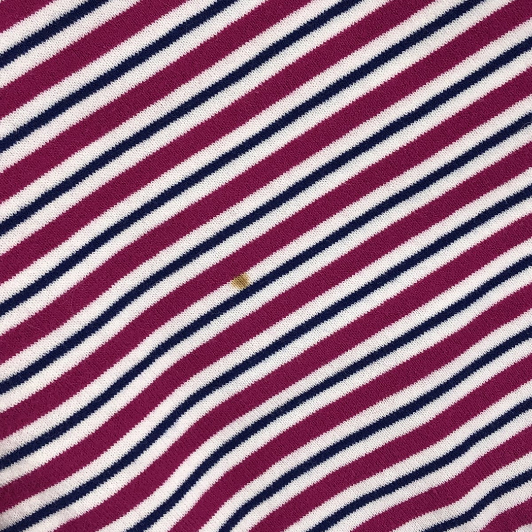 Ralph Lauren POLO GOLF PRO FIT short sleeve striped polo shirt, men's size M Pima Cotton pink type Vintage Second Hand