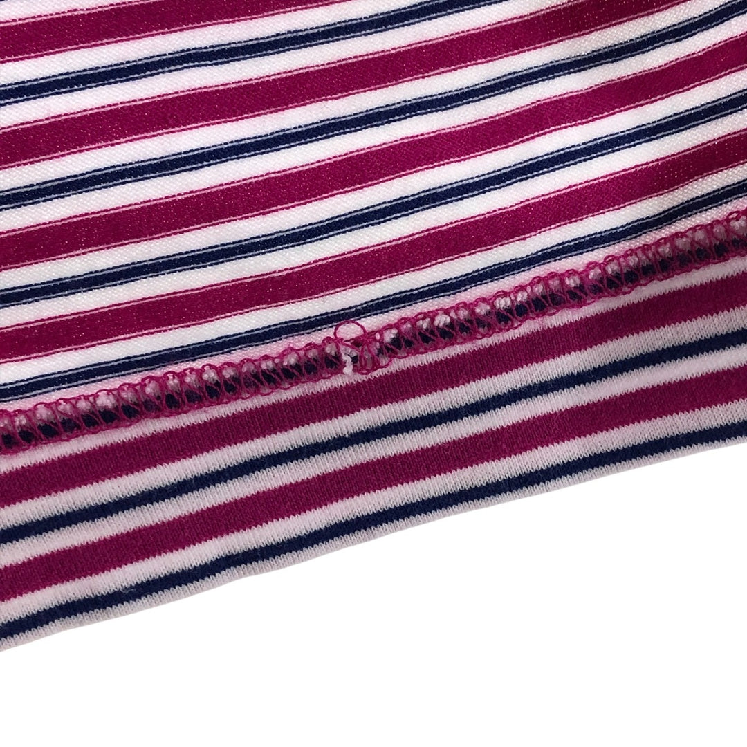 Ralph Lauren POLO GOLF PRO FIT short sleeve striped polo shirt, men's size M Pima Cotton pink type Vintage Second Hand