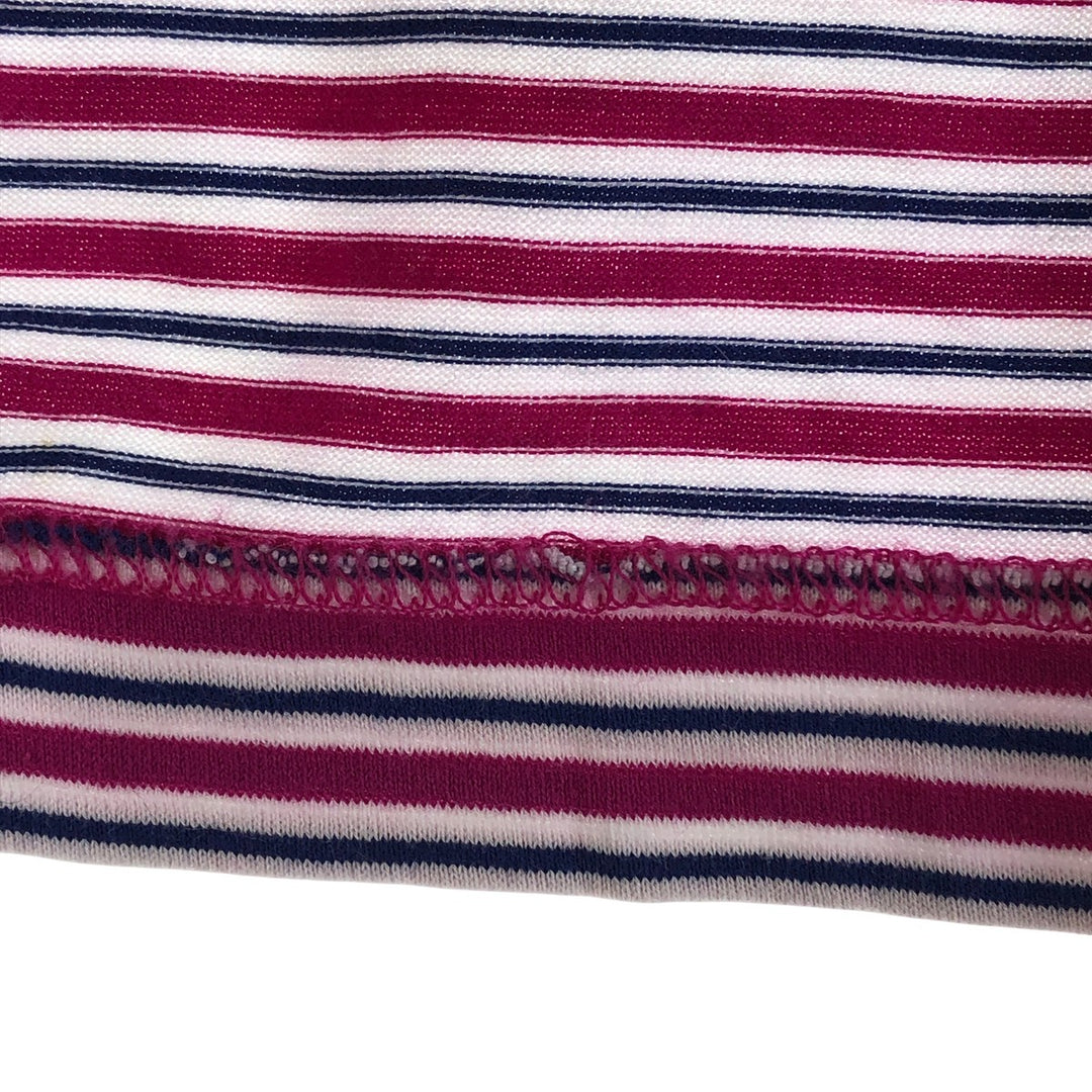 Ralph Lauren POLO GOLF PRO FIT short sleeve striped polo shirt, men's size M Pima Cotton pink type Vintage Second Hand