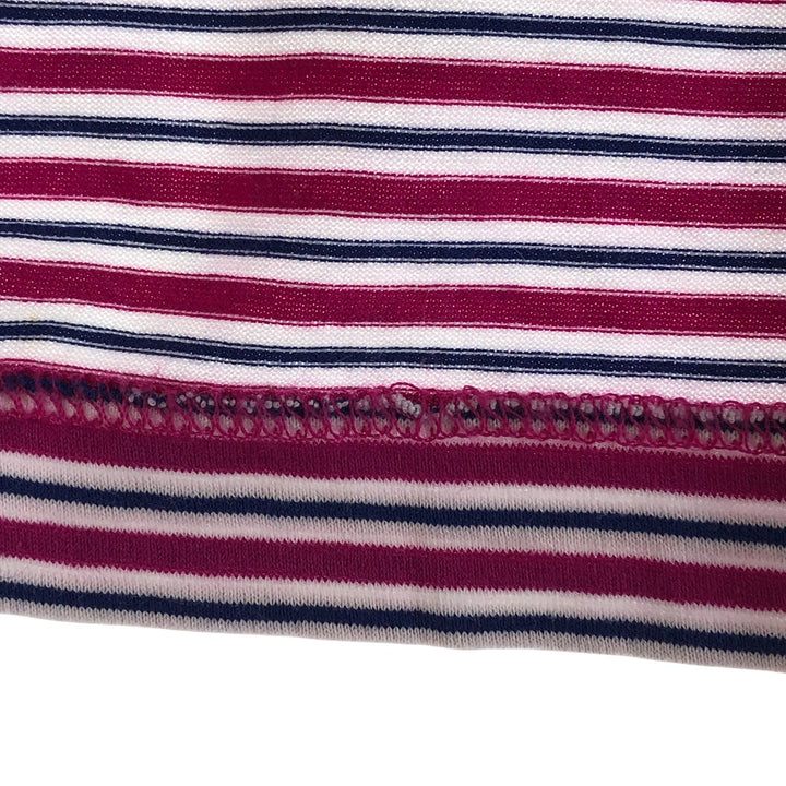 Ralph Lauren POLO GOLF PRO FIT short sleeve striped polo shirt, men's size M Pima Cotton pink type Vintage Second Hand