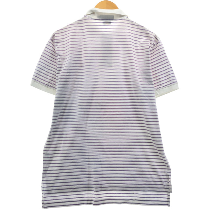 Ralph Lauren POLO by Ralph Lauren short sleeve striped polo shirt, men's size M Pima Cotton purple type Vintage Second Hand