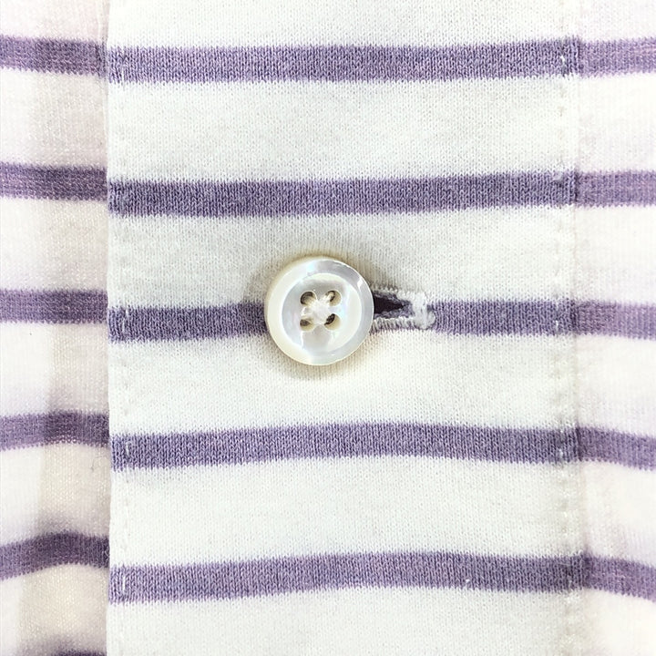 Ralph Lauren POLO by Ralph Lauren short sleeve striped polo shirt, men's size M Pima Cotton purple type Vintage Second Hand