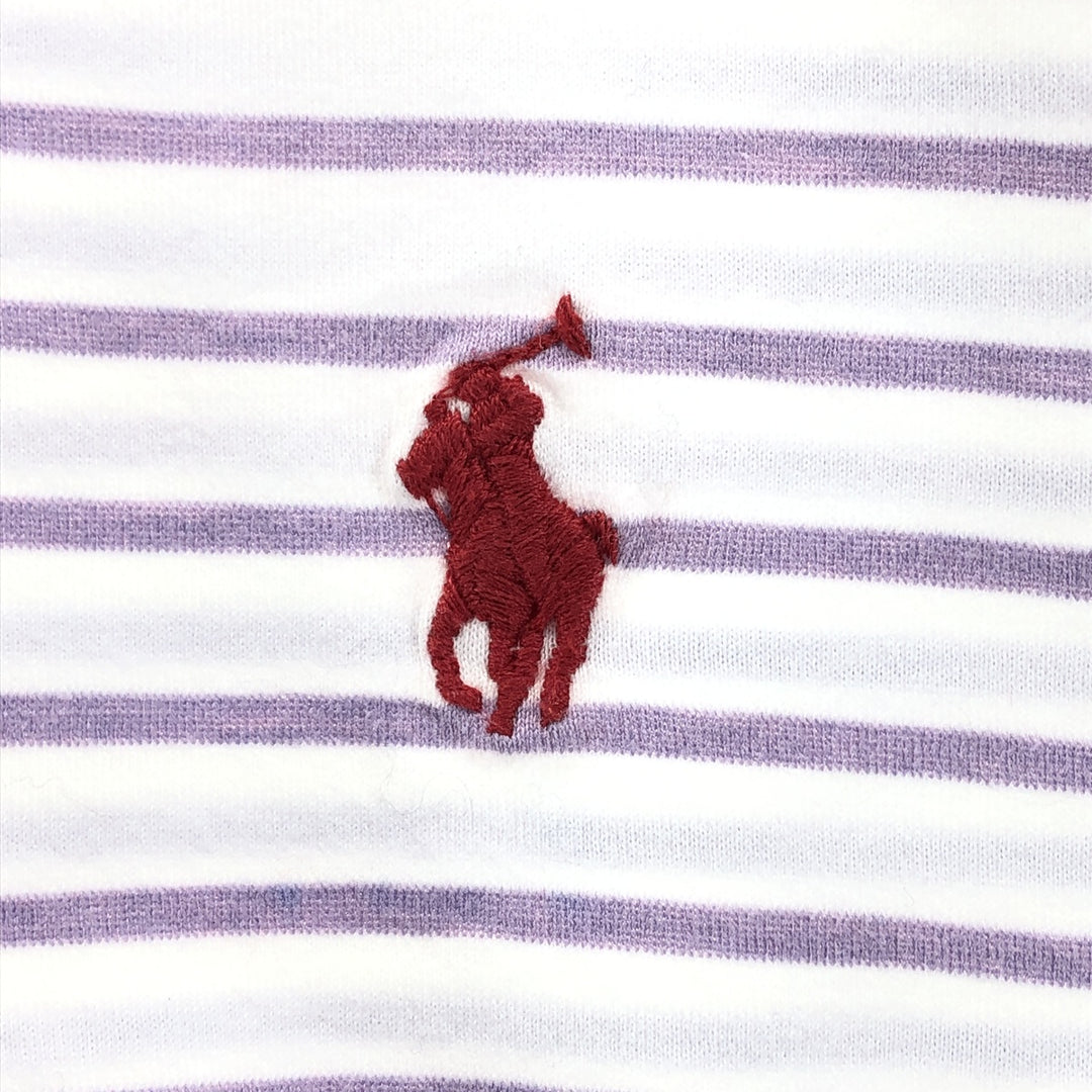Ralph Lauren POLO by Ralph Lauren short sleeve striped polo shirt, men's size M Pima Cotton purple type Vintage Second Hand