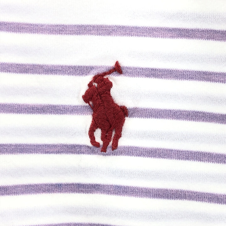 Ralph Lauren POLO by Ralph Lauren short sleeve striped polo shirt, men's size M Pima Cotton purple type Vintage Second Hand
